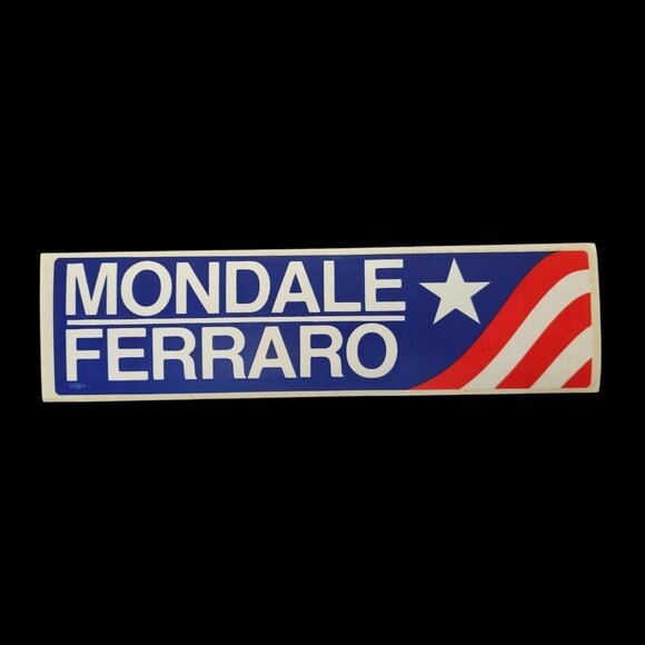Mondale Ferraro 1984 US Presidential Campaign 11.5" x 3" Bumper Sticker Lot NOS - Picture 3 of 5